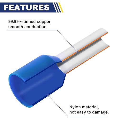haisstronica Wire Ferrules Connectors Kit - 5000PCS AWG22-7 12 Sizes Pin Terminal Ends Assorted in Package, Insulated Cord Pin Ends Ferrule Connectors Used for Crimp in Wiring Electrical Projects