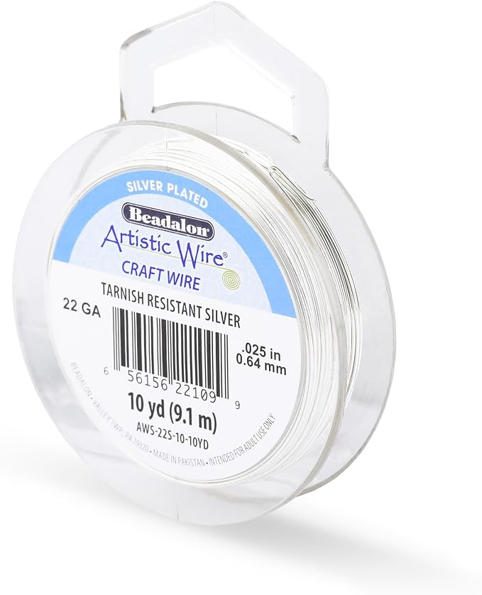Artistic Wire, 22 Gauge Silver Plated Tarnish Resistant Colored Copper Craft by ArtisticWire