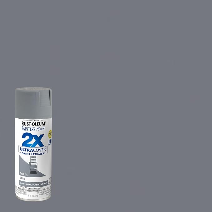 Rust-Oleum Painter's Touch 2X Ultra Cover Spray Paint, Satin Granite | Indoor - Image 2