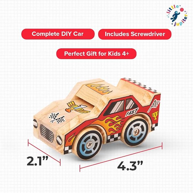 Little Jupiter DIY Wooden Kits w/Stickers - Image 3