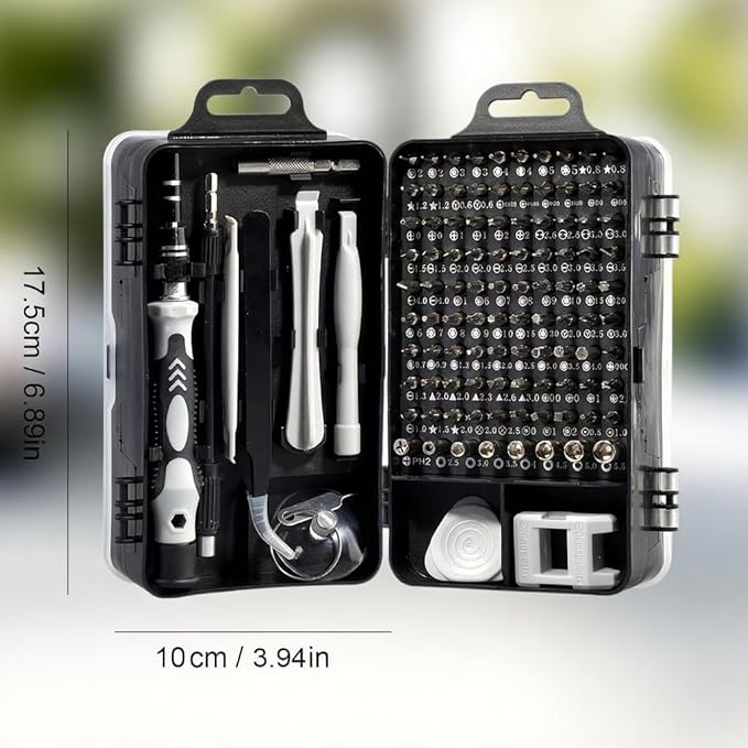 115-in-1 Precision Screwdriver Set, Mini Professional Magnetic Repair Tool Kit for small screwdrivers for mobile phones, computers, watches, laptops, Macbooks, game consoles, glasses, electronics.