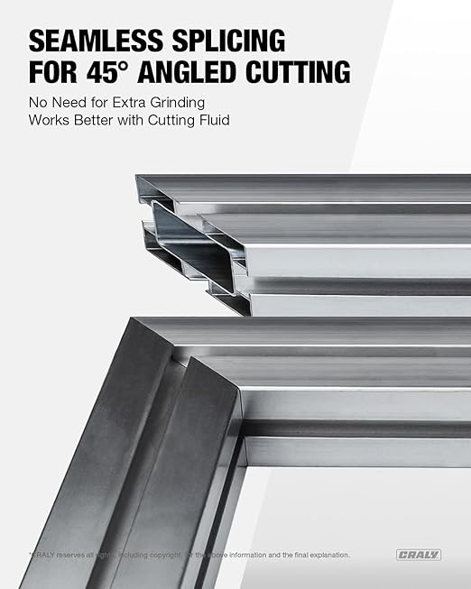 CRALY 4-1/2 Inch 42 Teeth Aluminum and Non-Ferrous Metal Cutting Circular Saw Blade, 3/8 mm Arbor, Carbide Tipped, Thin Kerf, Black Ice Coating, for Thin Aluminum, Plastic, Composite(C0442AL)
