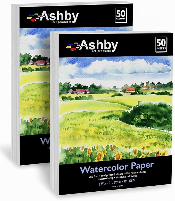 100 Sheets of Practice Watercolor Paper by Ashby