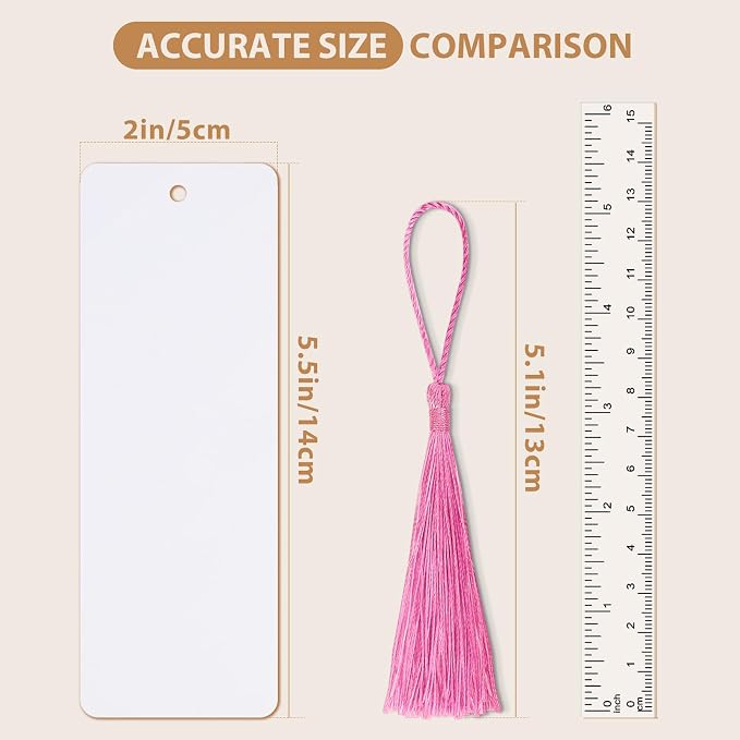120 Pcs Blank Bookmarks to Decorate - Image 4