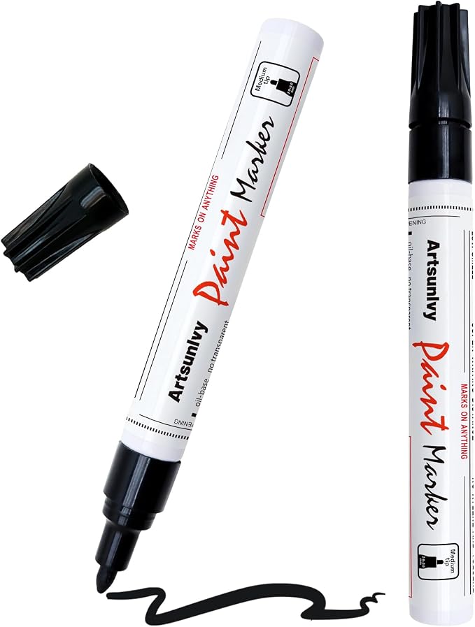 Artsunlvy Black Paint Pens Permanent Markers - Image 7