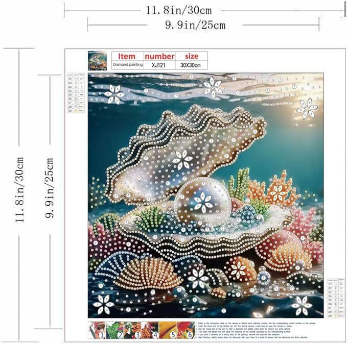 ZQEATRY Shell Pearls Special Shape Diamond Art Kits - Image 6