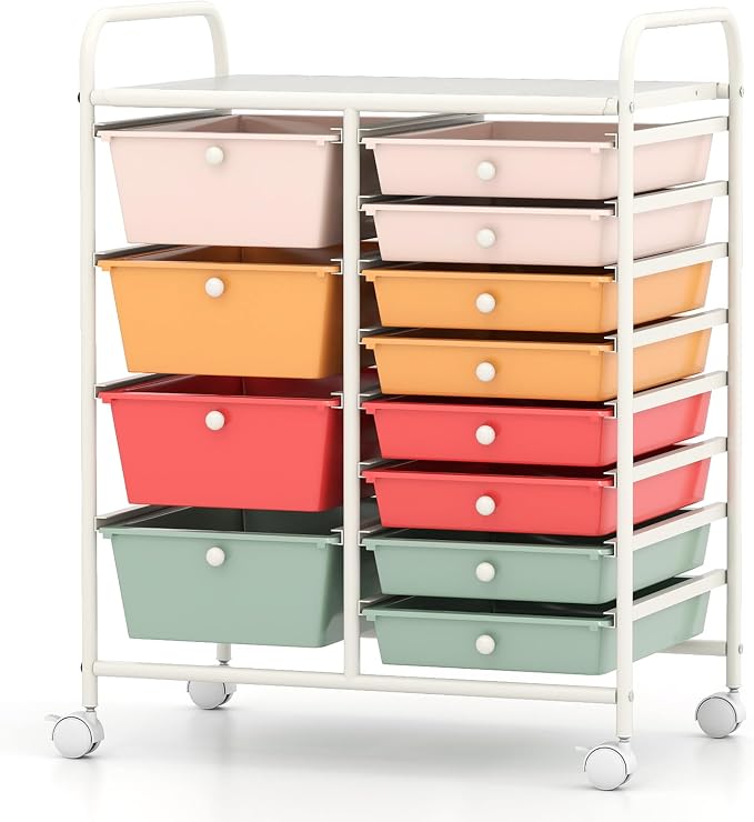 BECOMFORT 15-Drawer Rolling Cart by BECOMFORT