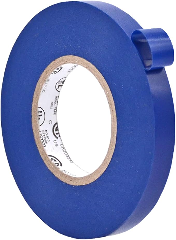 WOD ETC766 Professional Grade General Purpose Blue Electrical Tape UL/CSA Listed core. Vinyl Rubber Adhesive Electrical Tape: 3/8 inch X 66 ft - Use at No More Than 600V & 176F (Pack of 1)