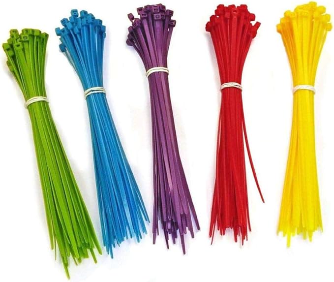 4 Inch Yellow Zip Ties (100 Pieces) 18lb Strength, Nylon Cable Wire Ties