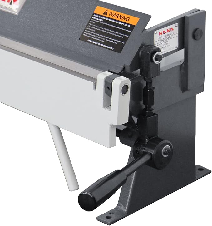 KAKA INDUSTRIAL Sheet Metal Brake, 24-Inch Precision Metal Brake Bender, 20-Gauge Mild Steel Capacity, Heavy-Duty 0-135 Degree Adjustable Aluminum Brake W-2420