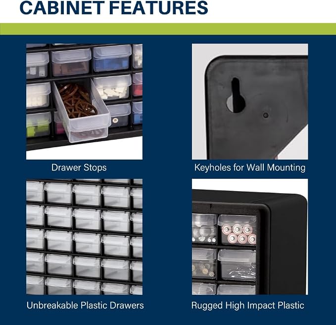 Akro-Mils 64-Drawer Plastic Drawer Storage Cabinet - Image 5