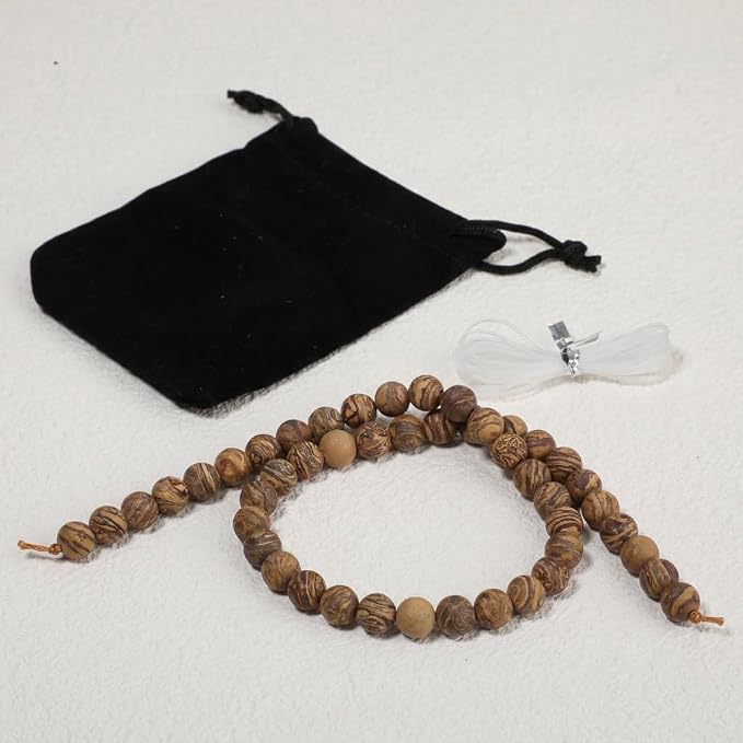 8mm Matte Brown Pictures Jaspers Bead, 15-Inch Matte Round Loose Stone Beads - Image 7