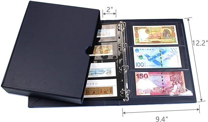 MUDOR Stamp Binder with Slipcase, Empty Stamp Collecting Albums, Stamp Stockbook - Image 5