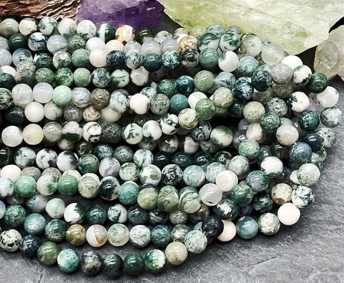 Zenkeeper 108 Pcs Moss Agate Beads - Image 3