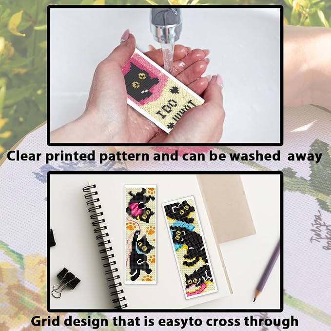 ACRNIGHEET 6PCS Cross Stitch Bookmark Kit - Image 3