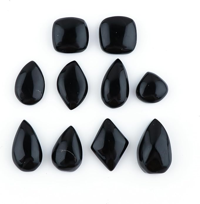 10pcs, Natural Gemstone Cabochon, Wholesale Assorted Flatback Crystals - Image 2