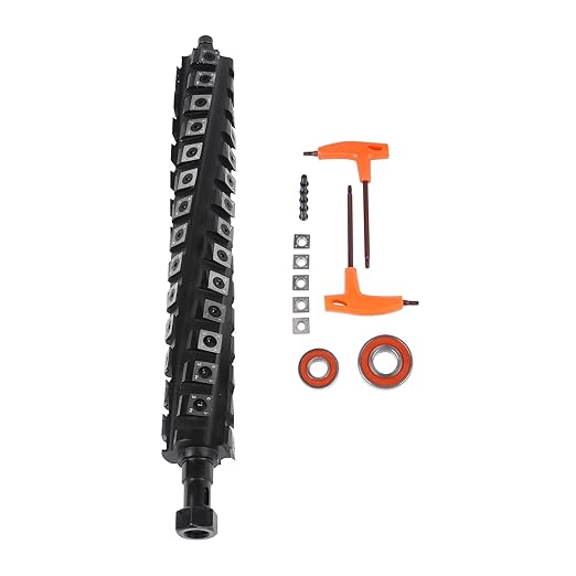 13 Inch Spiral Helical Cutterhead Replacement for DeWalt DW735 DW735X Planer Straight-Knife Cutterhead Reduce Noise Easy Replacement