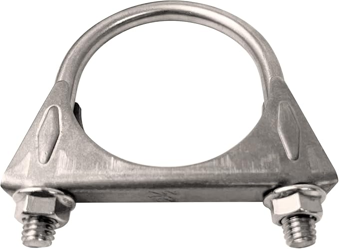 Heavy Duty 2.5 Inch Muffer Clamps Exhaust 2 1/2" Stainless Steel U Bolt Clamp on Tip Pipes Connection
