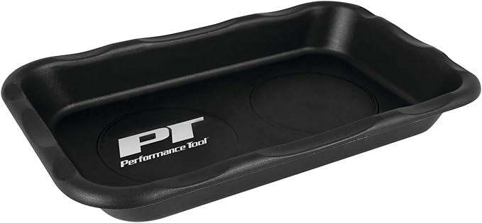 Performance Tool W1285 Large Magnetic Nut & Bolt Tray for Garages and Workshops, Black, 6-Inch x 10-Inch