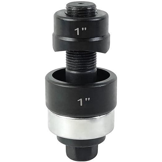 AMZCNC Manual Knockout Punch Kit, Heavy Duty Metal Sheet Knock Out Box Hole Cutter Conduit Punch Driver Die Set ((Conduit Hole Size) 1" Knockout Punch)