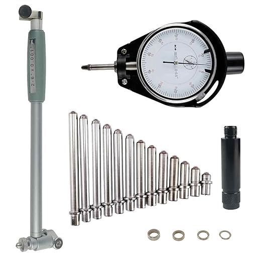 Dial Indicator Bore Gage 2" - 6" Range(0.001"), Dial Indicator Bore Gage Gauge Carbide Anvils for Precision Measurement