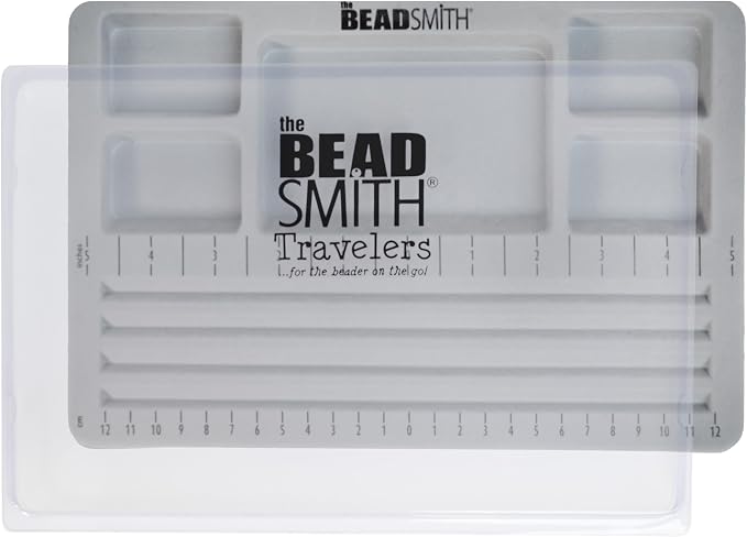 The Beadsmith Mini Bead Board, 5 Recessed Compartments, 7.75 x 11.25 inches by TheBeadsmith
