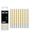 CRALY 1/16 Inch 10-Pc Cobalt Drill Bit Pack, M35 HSS Titanium Coated Jobber Length Twist Drill Bits, 135 Degree Split Point, for Hard Metal, Stainless Steel, Cast Iron, Plastic