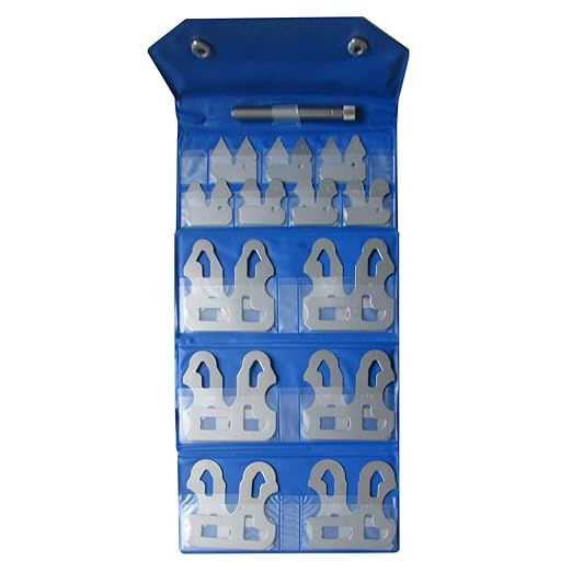 PEC Tools 1/64''-1/2'' Gauges 25-Piece Radius Gage Set,Industrial Tools with Holder