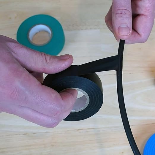 GTSE Black Electrical Tape, 1 Roll – Waterproof, Industrial Grade Vinyl, 3/4 in x 66ft– Strong Self-Adhesive PVC Electric Tape for Wire Insulation, 7 Mil, 600V – UL/CSA Listed