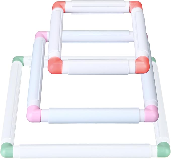 Janinka Embroidery Hoop 3 Pcs Cross Stitch Hoops and Frames White Rectangular by Janinka