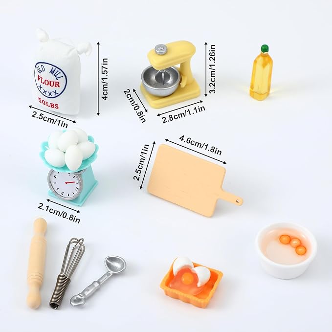 15PCS Miniature Dollhouse Kitchen Accessories, 1 12 Scale Mini Stuff - Image 2