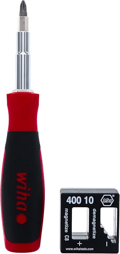 Wiha 77891 11inOne Multi-Driver with SoftFinish Handle & 40010 Magnetizer Demagnetizer