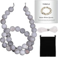 10mm Matte White Quartz Bead, 15-Inch Matte Round Loose Stone Beads by THRELE