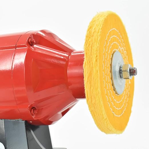 SCOTTCHEN Buffing Polishing Wheel Yellow 8 inch (50 Ply) for Bench Grinder 5/8" Arbor Hole - 1pcs