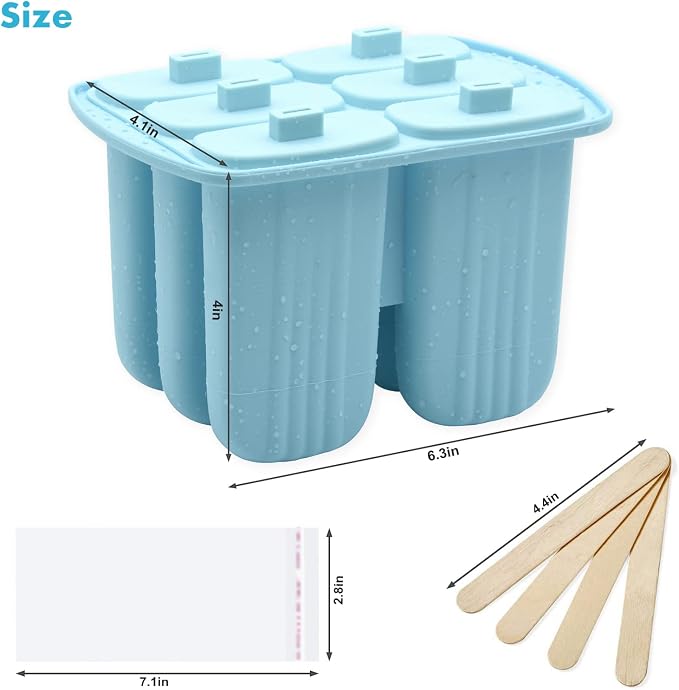 Bangp Popsicle Molds 6-cavity, Non-BPA Silicone Ice Pop Maker | Silicone - Image 5