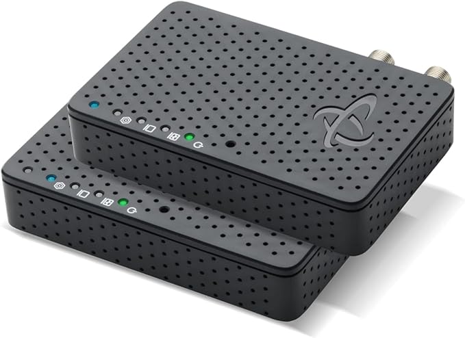 Hitron Bonded MoCA 2.5 Network Adapter (2-Pack) | Up to 1 Gbps Network Speeds | Ideal Backbone for Home Mesh WiFi, Streaming, and Gaming |2 HTEM4 Adapters in Kit