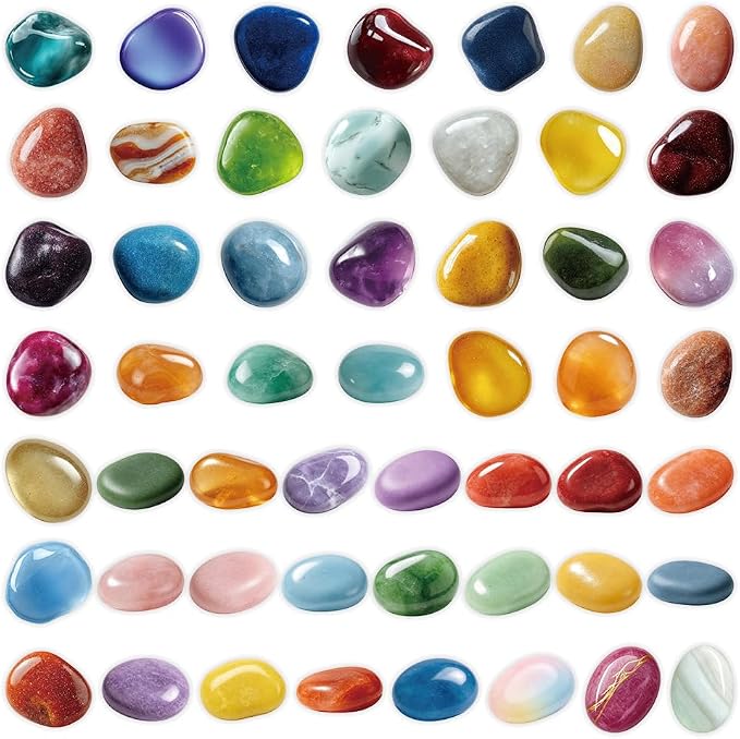 50Pcs Transparent Pebble Stickers - Image 3