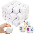 ZEAYEA 48 PCS Blank White Dice, 50MM White EVA Foam Dices, Blank Six Sided Dice by ZEAYEA