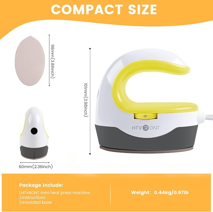 HTVRONT Heat Press Mini Heat Press Machine, Small Heat Press Portable Iron - Image 5