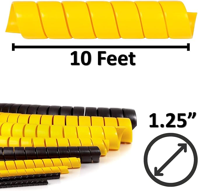Electriduct 1.25 Inch Heavy Duty Spiral Wrap HDPE Flexible Plastic Cable Sleeve - Image 3