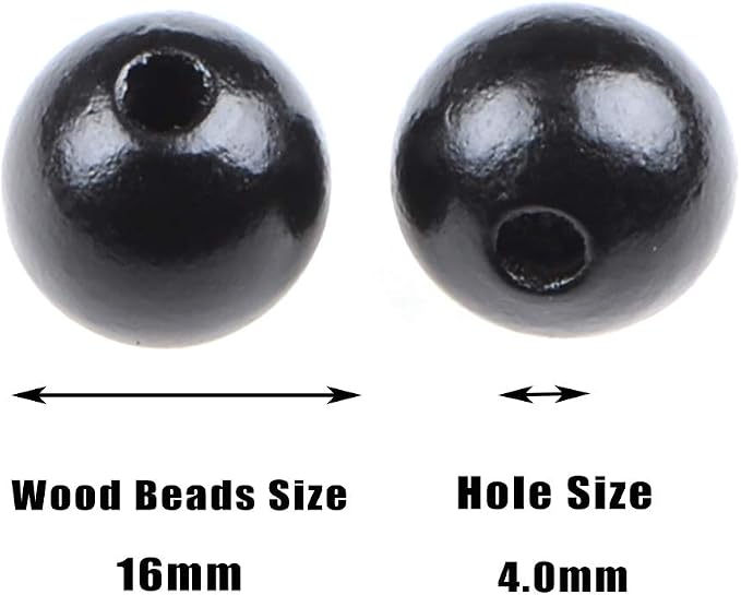 AD Beads Large Hole Wood Spacer Wooden Jewelry Making Bracelet Necklace - Image 2