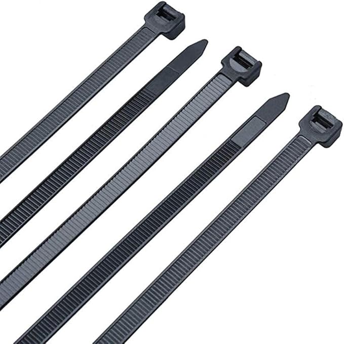 Black zip ties large Cable ties Nylon zip ties 16 inch long Zip ties100 per pack Environmentally friendly Industrial quality Uses 3 latches for stronger locks With 60 Pounds Tensile