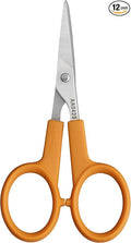 Fiskars 98087097J Curved Craft Scissors, 4 Inch, steel and orange by Unknown