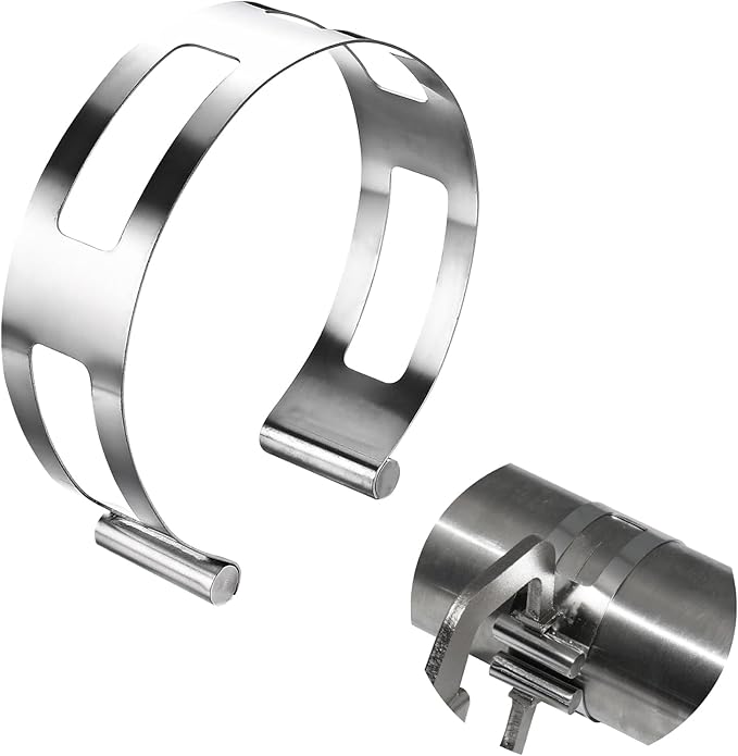 3.5 Inch Stainless Steel Exhaust Clamp, Universal for Welding and Exhaust Pipe Repair (3.5inches)