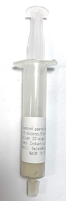 Diamond Lapidary Paste for Finest Mirror Finish Water Based 30% Concentration 5 Gram (5,000 grit / 1-3 microns)