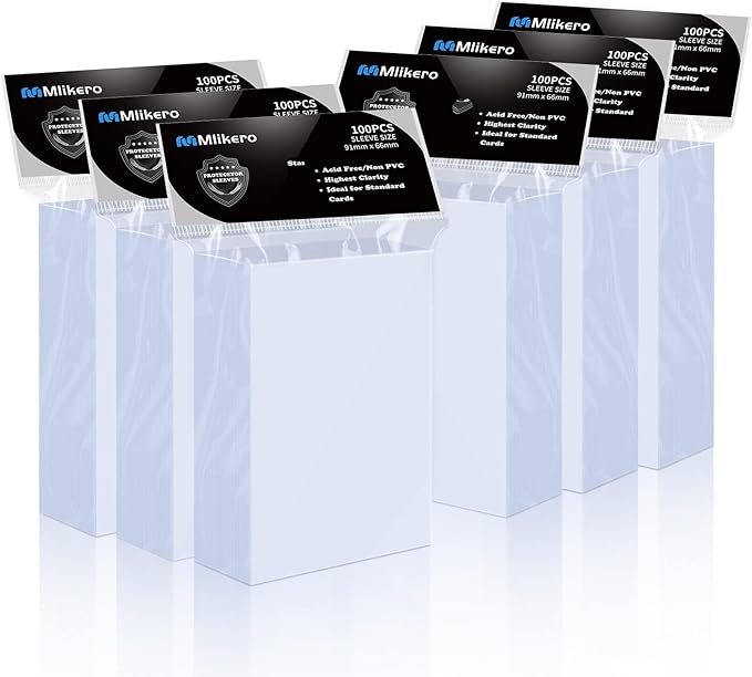 Mlikero 600 Count Card Sleeves, Polypropylene, Fit by Mlikero