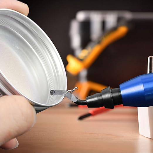 Deburring Tool with 10 High-Speed Steel Blades – 360° Swivel Head for Metal, Plastic, Resin, 3D Prints, Copper & PVC Pipes – Heavy-Duty Hand Deburr Tool with Extended Aluminum Handle – Blue