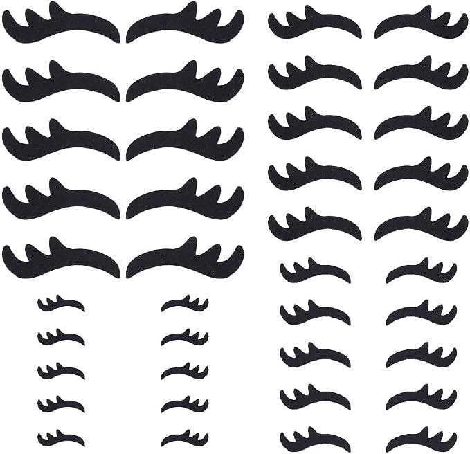 FINGERINSPIRE 40 Pairs Felt Eyelashes by FINGERINSPIRE