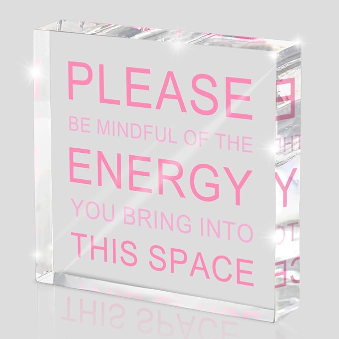 Please Be Mindful of The Energy Desk Sign by MUZRUYOU