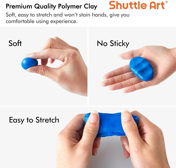 Shuttle Art 82 Colors Polymer Clay Kit, Oven Bake Clay - Image 7